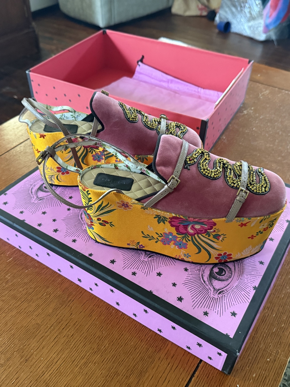 Gucci Hannelore Convertible Platform Sandals